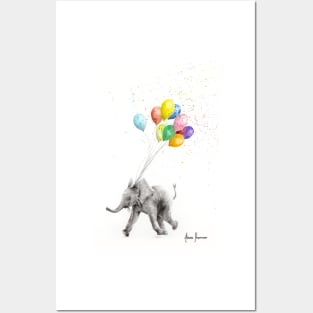 The Elephant and The Balloons Posters and Art